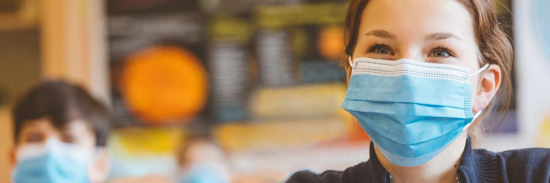 Student with Mask on