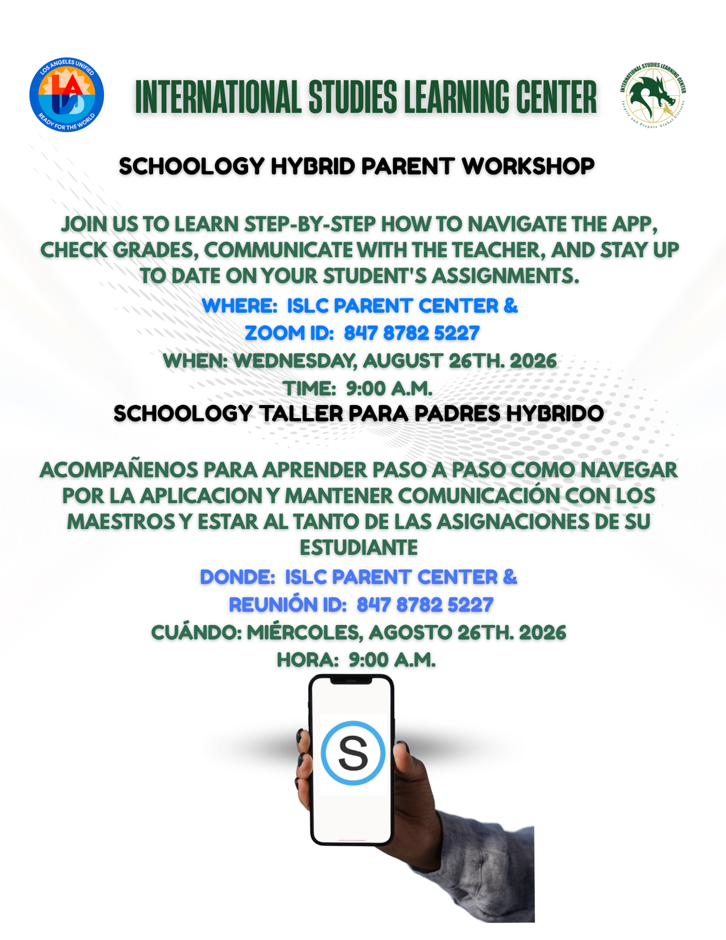 ISLC Schoology Hybrid Parent Workshop