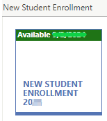 Image of New Student Enrollment Tile