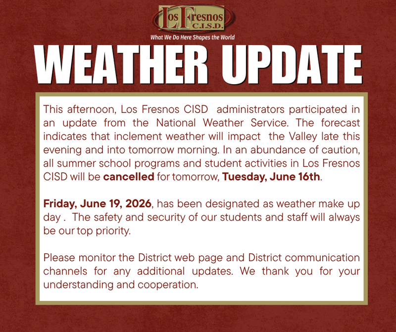 Weather update
