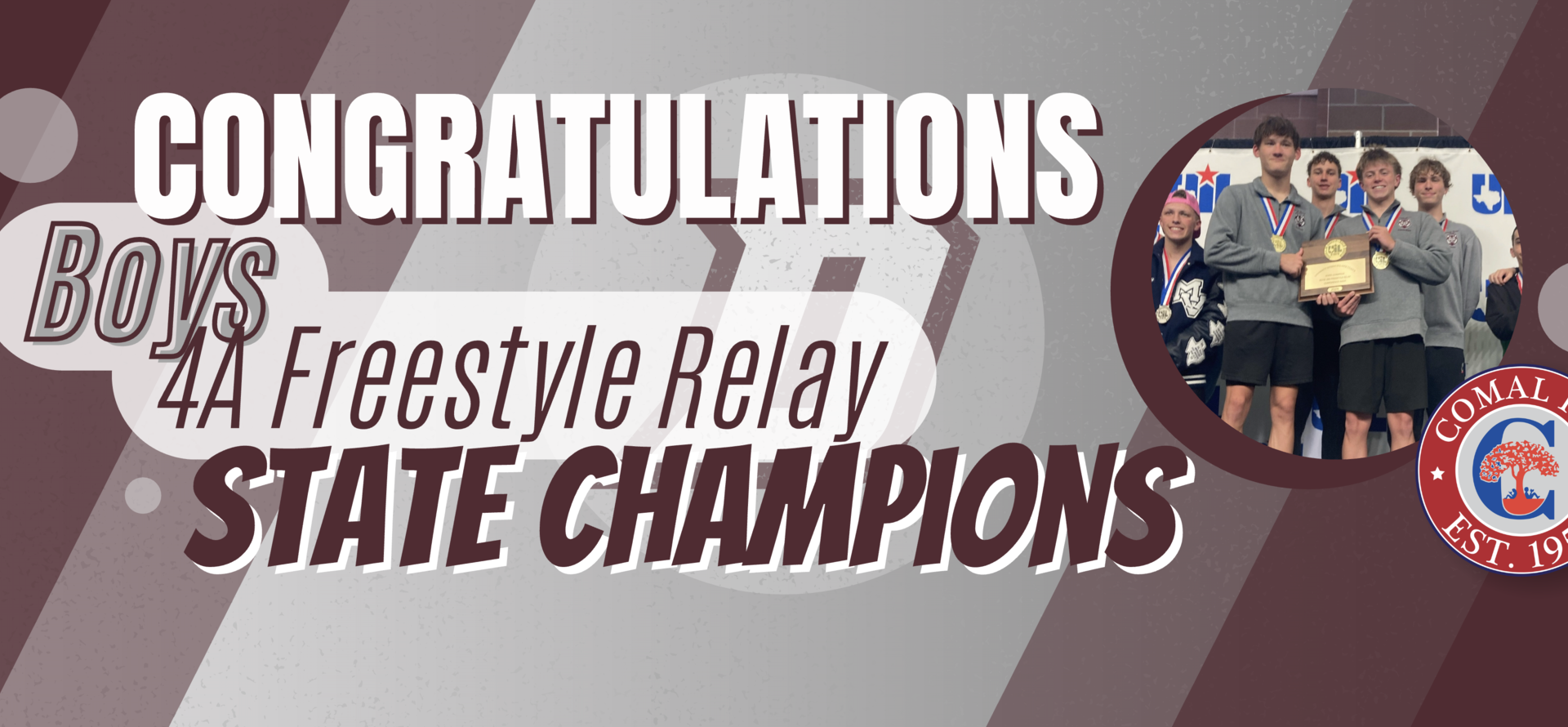 boys 4a freestyle relay state champions