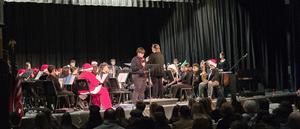 middle school band concert students performing