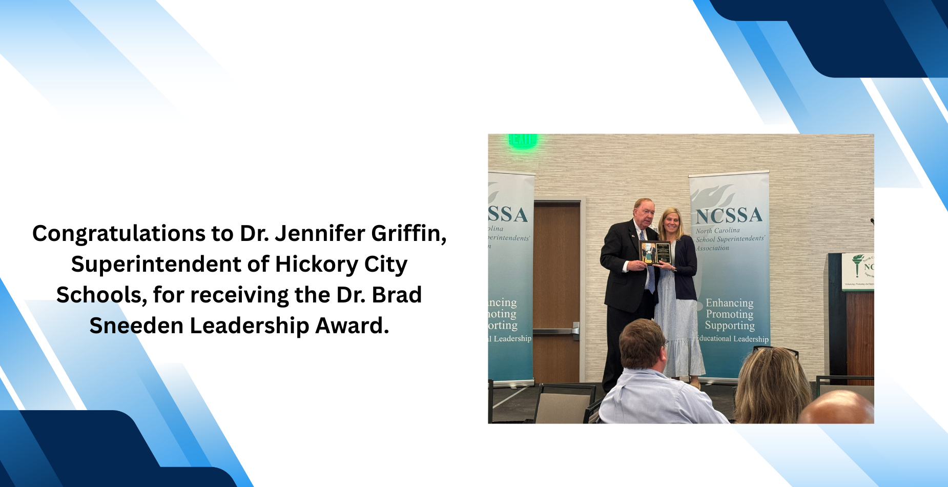 Dr. Jennifer Griffin received the Dr. Brad Sneeden Leadership Award