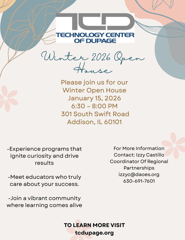 Winter open house flyer