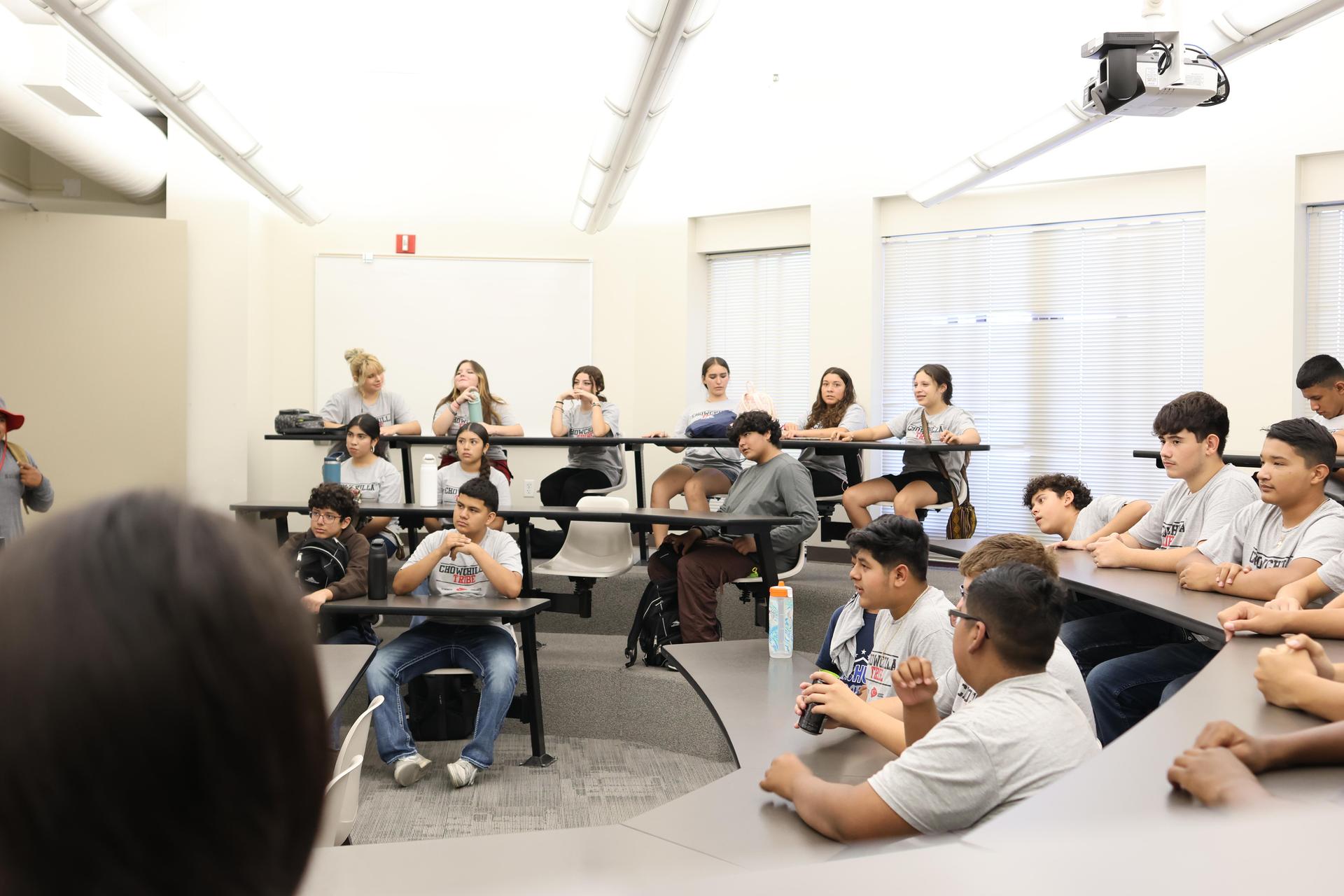 freshmen and staff participating in the summer bridge program