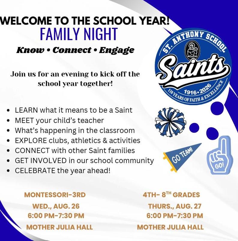 Welcome to the School Year Family Night Featured Photo