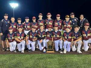 baseball team smiling after championship game