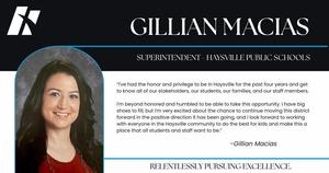 graphic announcing new superintendent