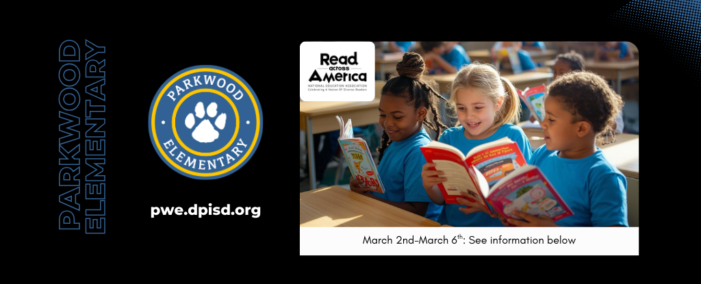 Students reading books in a classroom for a reading event promotion.