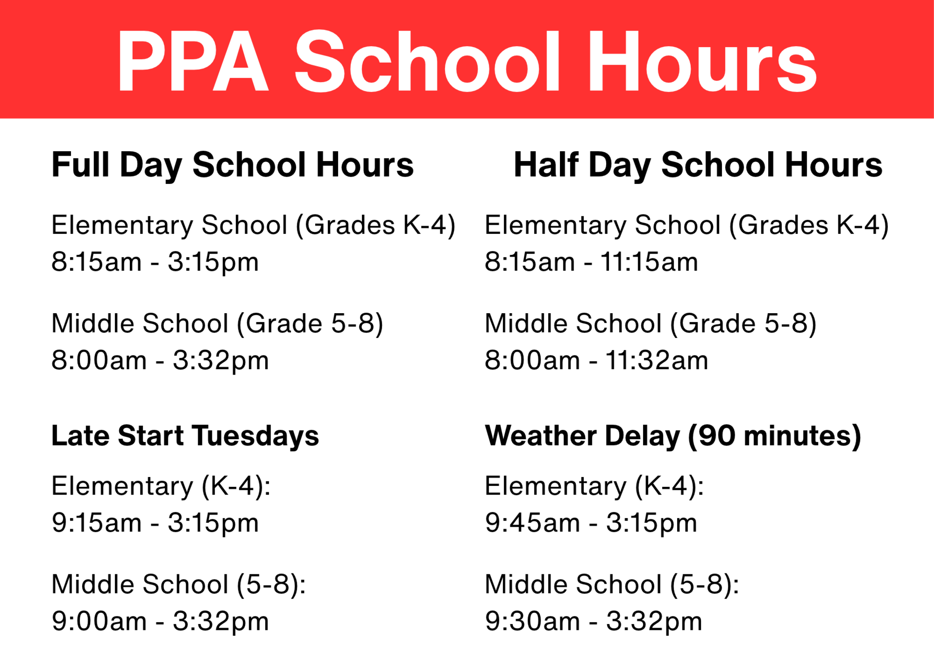 Hours of Operation