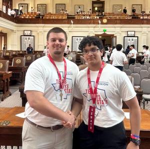 DHS Luke Gaston and Parth Kharod at Boys State 2026