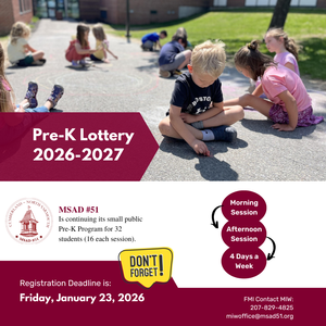 Children playing outside during Pre-K Lottery 2026-2027 registration announcement.