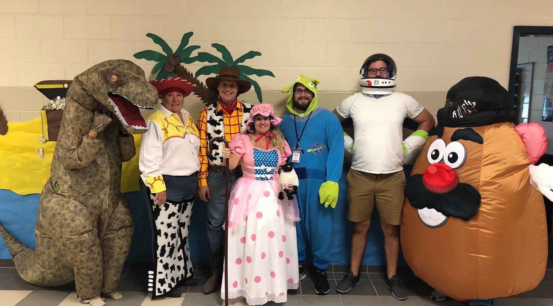BHS teachers pose for Homecoming Week.
