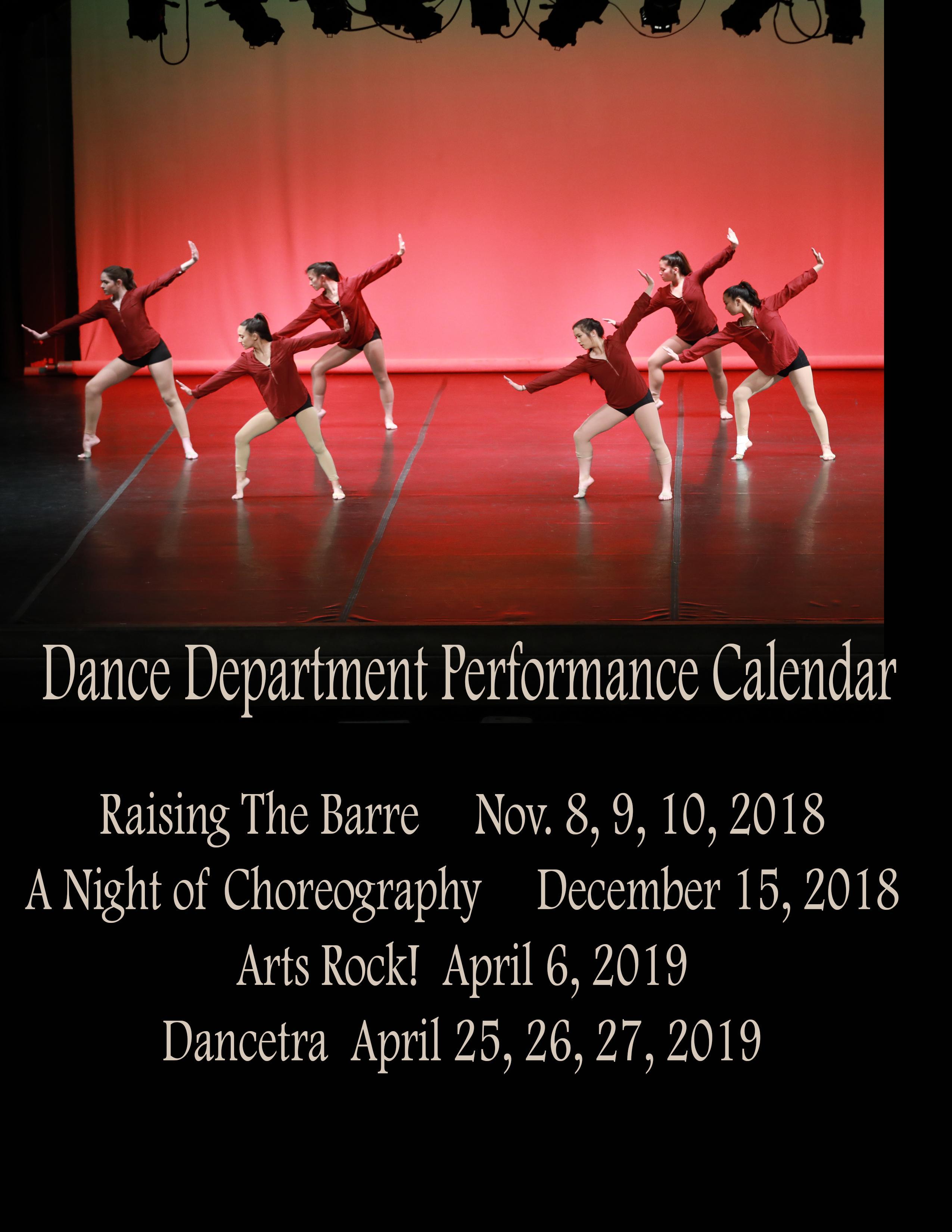 201819 Performance Calendar Dance San Marino High School