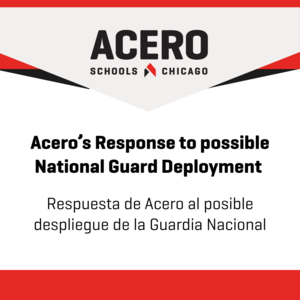 Acero’s Response to possible National Guard Deployment