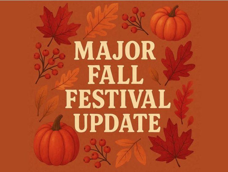 text on fall background