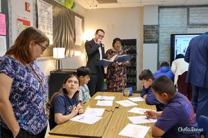 Commissioner Morath observes learning in the classroom