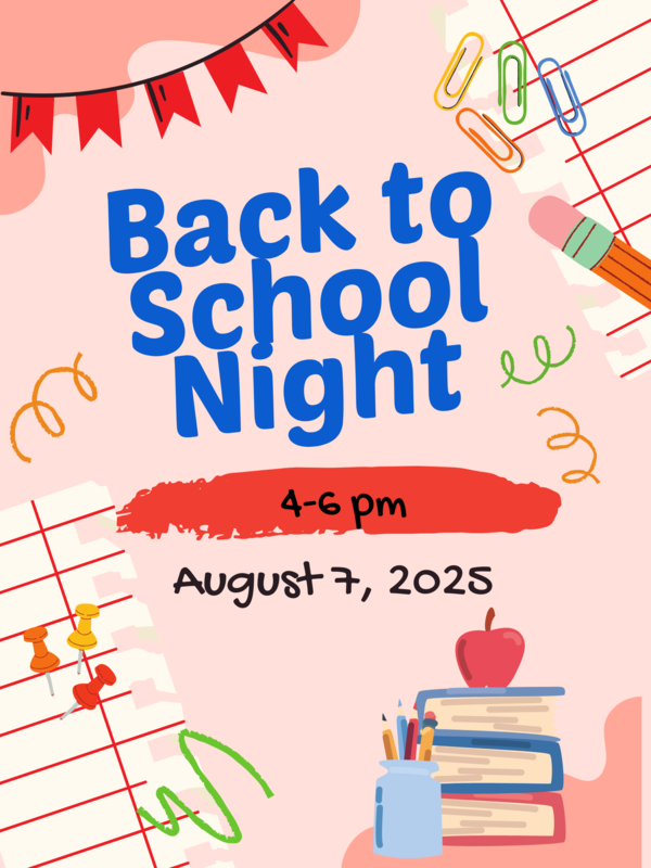 Back to School Night is August 7th 4-6pm. This gives you an opportunity to meet your teachers and middle school students to get their schedules.