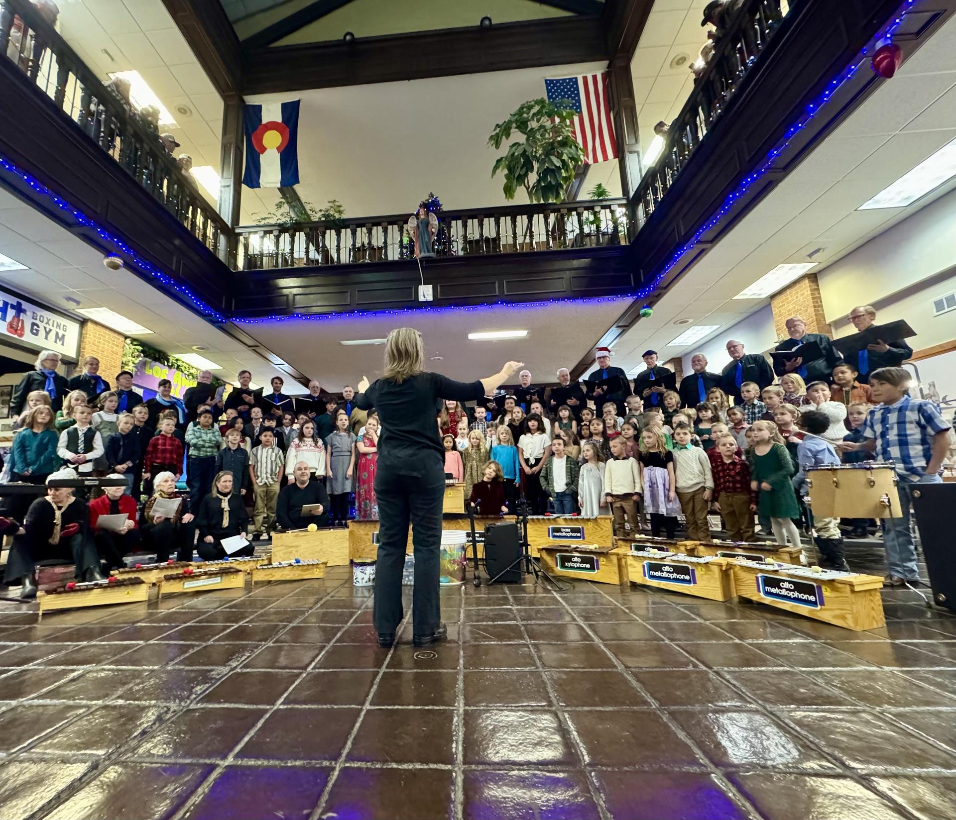 All-school December choir performance.
