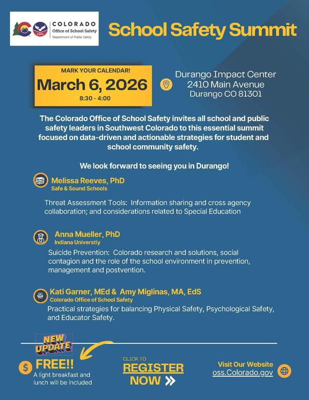 School Safety Summit Flyer