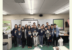 Group photo of science olympiad team at competition