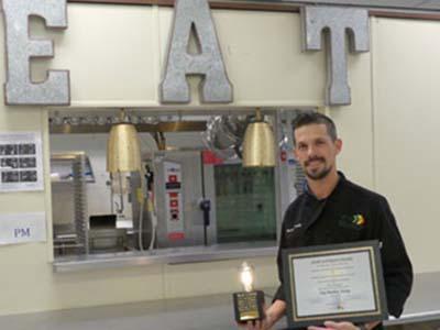 Chef Matt Young with Staff Spotlight Award