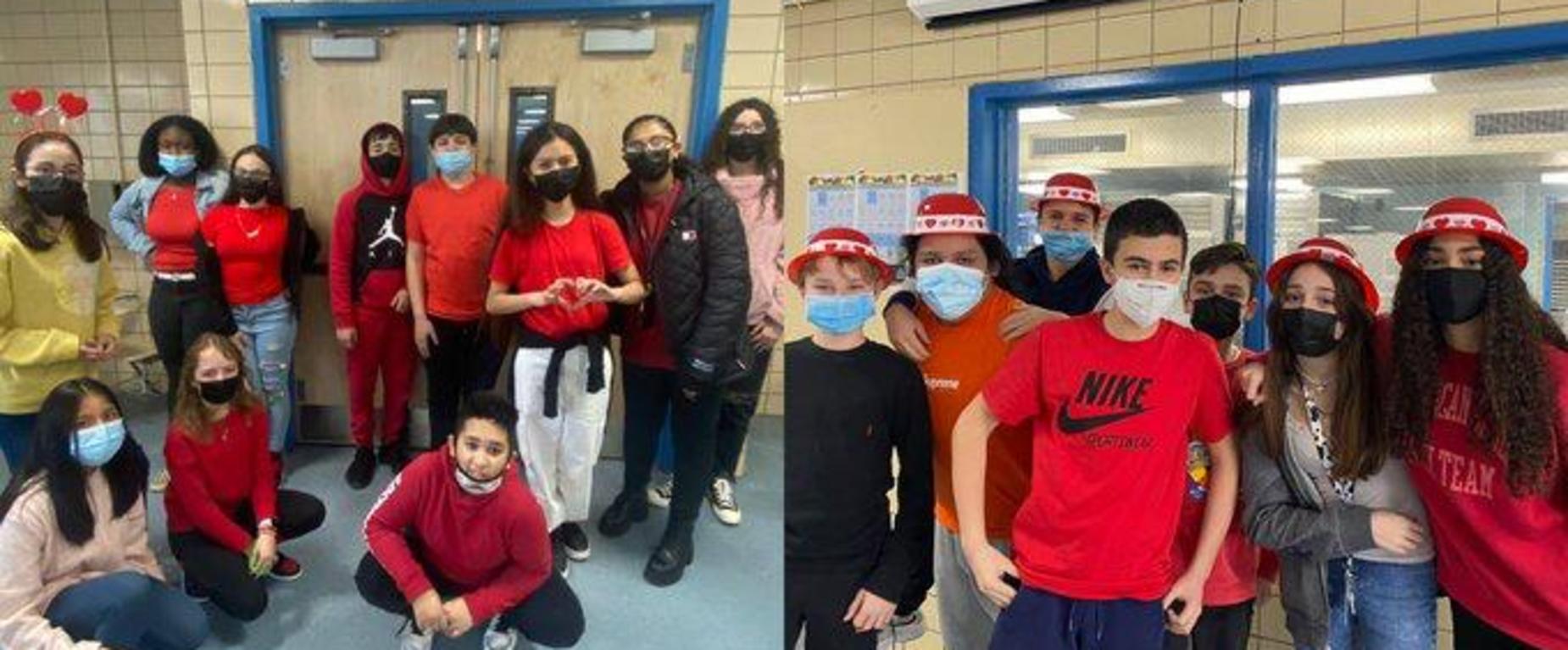 School spirit day - wear red or pink