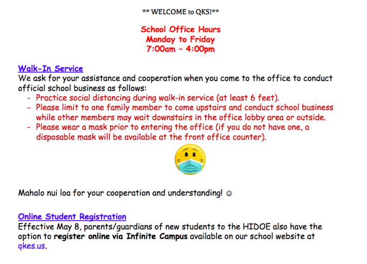 Walk-in service