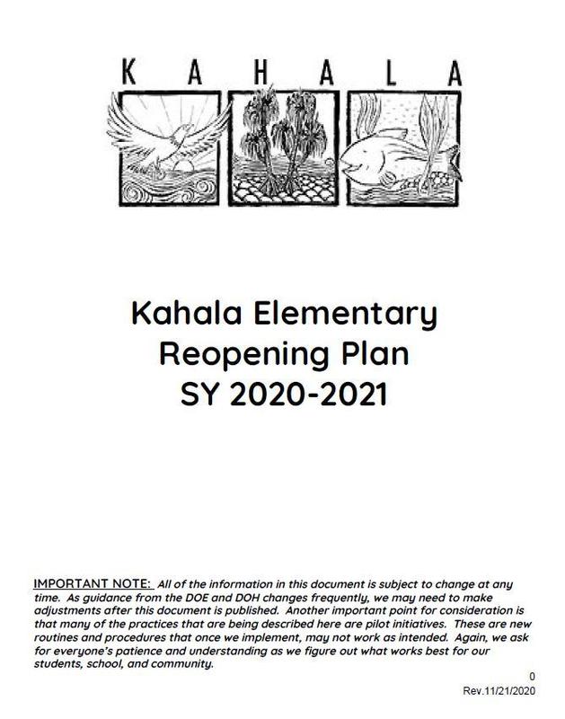 Reopening Plan 11/21/20