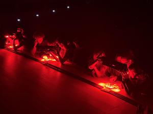 The importance of color in stage design is taught in theatre tech class