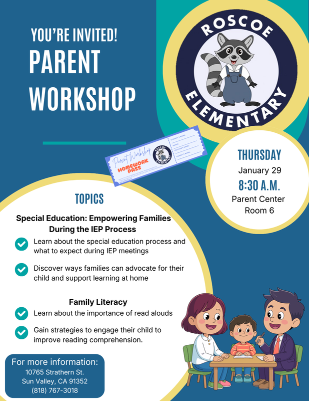 Parent Workshop Flyer