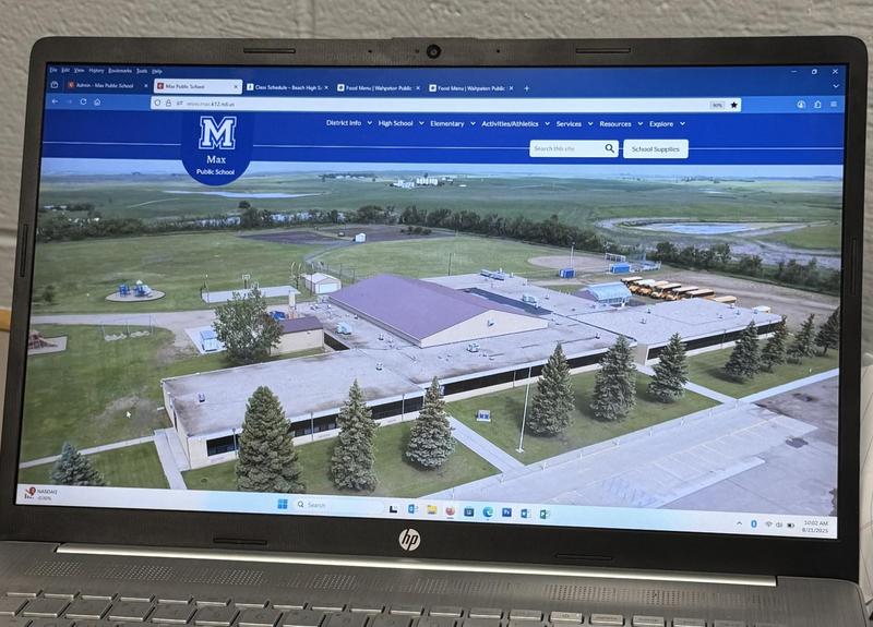Screenshot of website on computer screen.