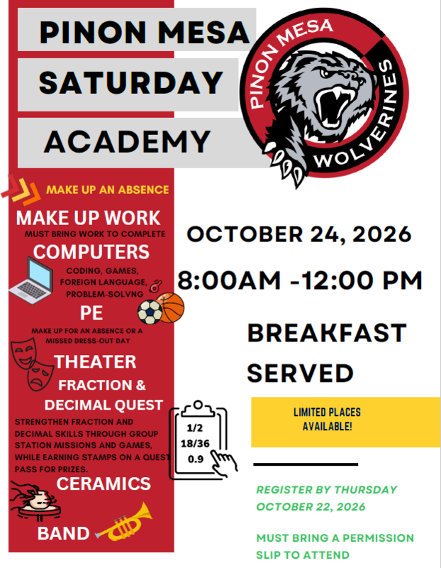 Saturday Academy 10/24/2026 Featured Photo