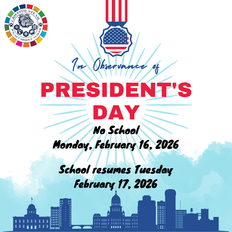 President's Day-No School, 2/16