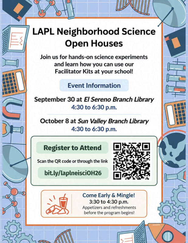 LAPL Neighborhood Science Open Houses