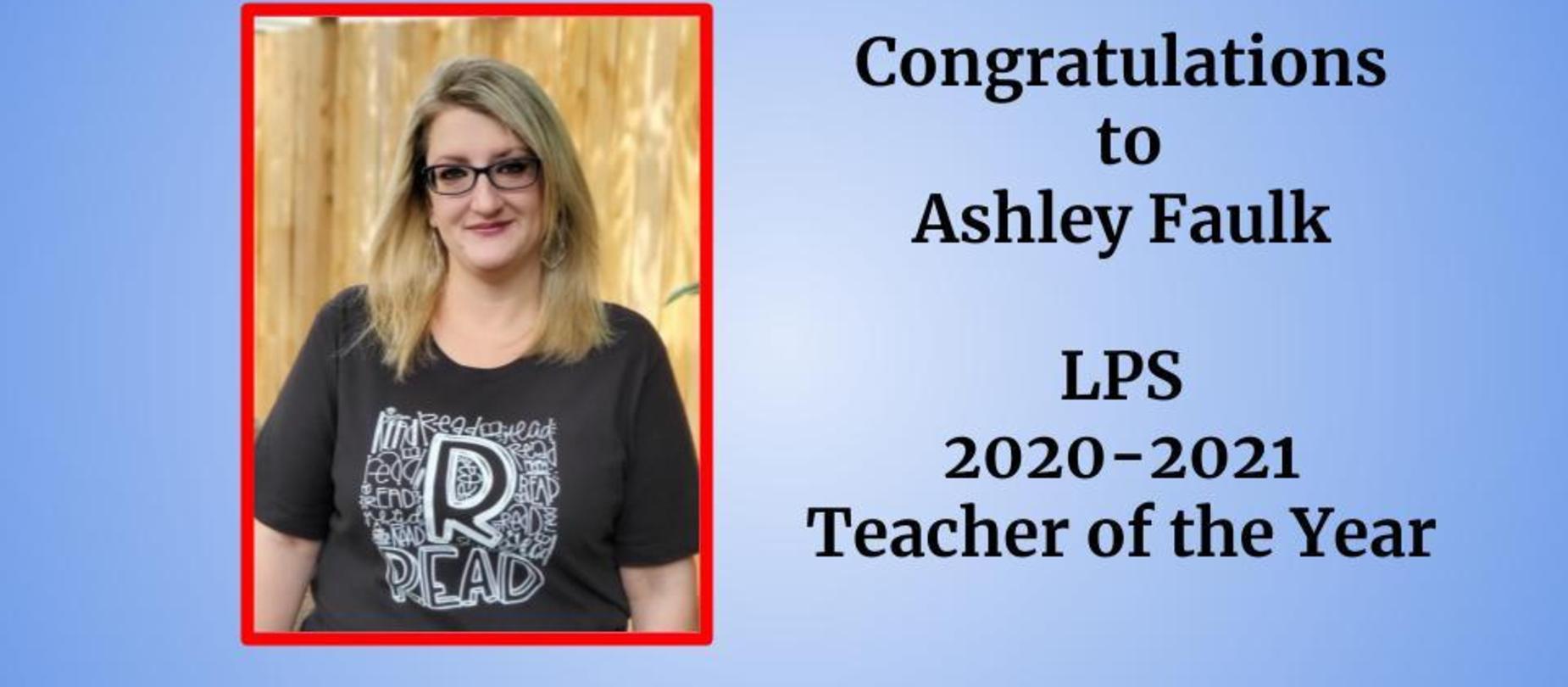 Teacher of the Year Ashley Faulk