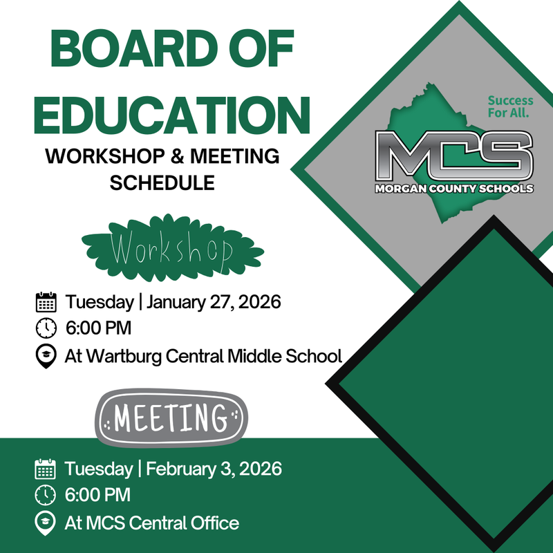 Upcoming Board of Education Workshop & Meeting Information