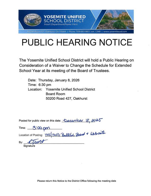 Public Hearing Notice