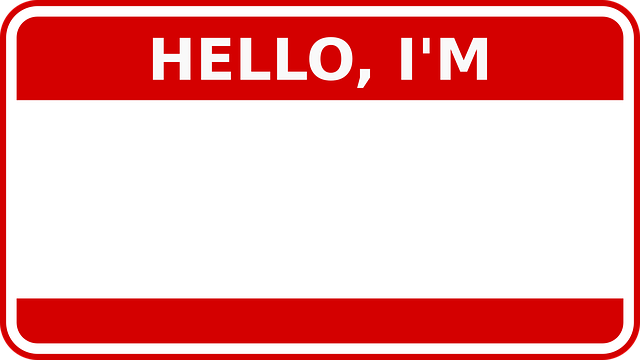 name tag