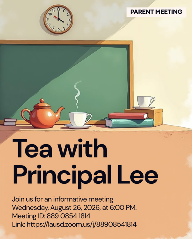 Tea With Principal Lee Featured Photo