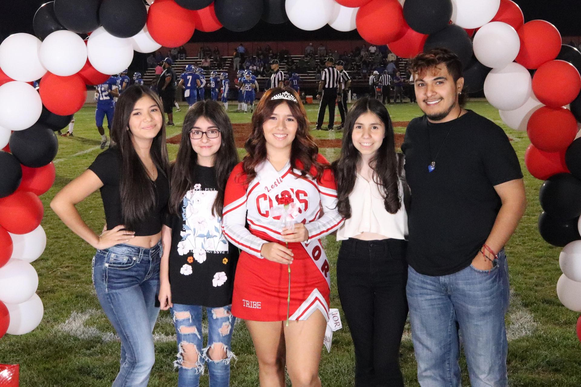 seniors and their escorts celebrating senior night