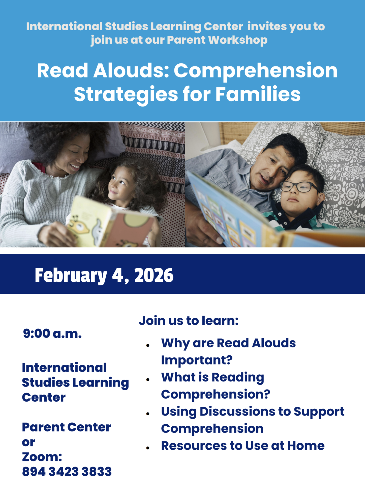 Read Alouds: Comprehension Strategies for Families 