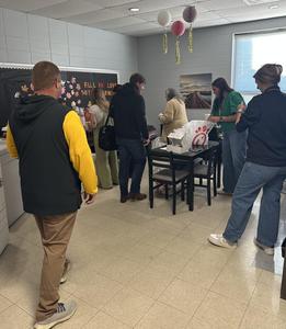 Teachers getting breakfast