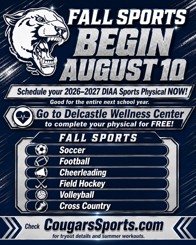 Delcastle Fall Sports begin August 10