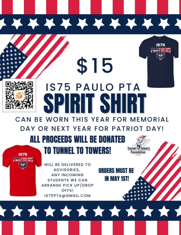 Red, white & blue t-shirt for sale to support Tunnel to Towers