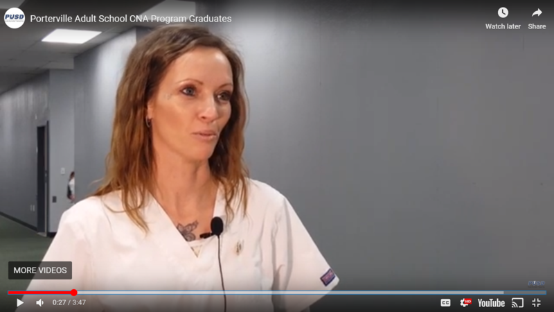 Porterville Adult School CNA Program Graduates Video Featured Photo