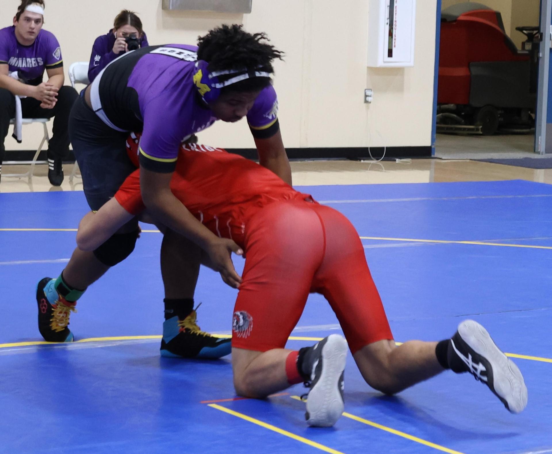 wrestlers in action at parlier