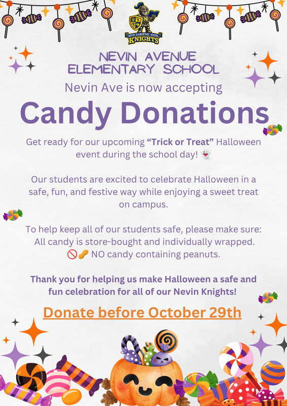 Candy Donation - Nevin Ave Trick or Treat