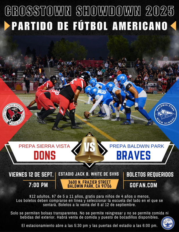 2025 Crosstown Showdown Flyer SPANISH