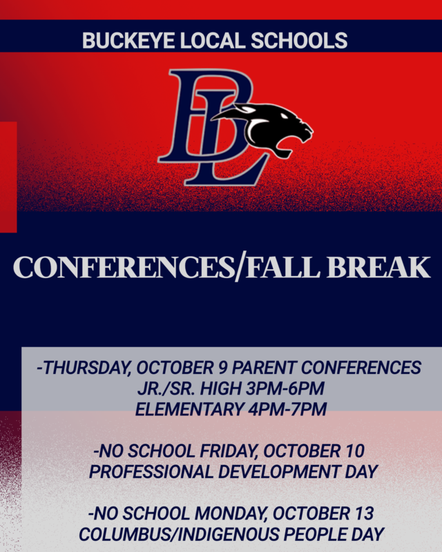 Flyer No School October 10 and 13